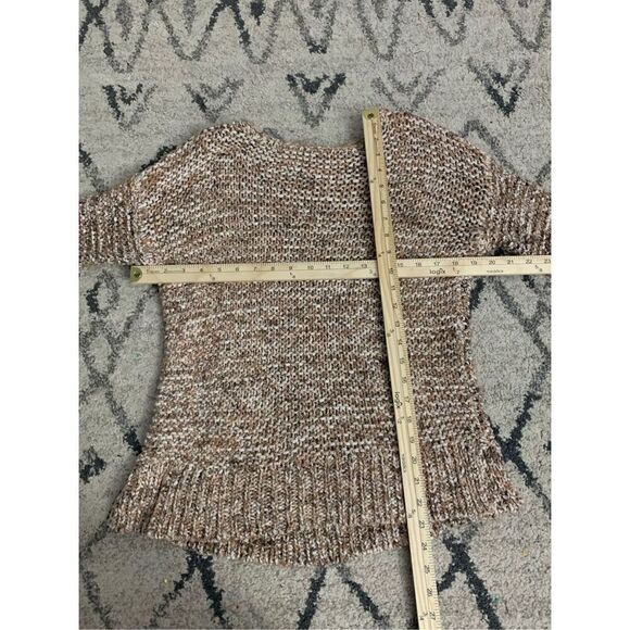 Beautiful WOMEN CHICO’S Chicos Chunky Knit Marled Sweater Brown Knit Bohemian Wo - Picture 7 of 8